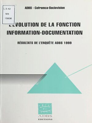 cover image of L'Évolution de la fonction information-documentation